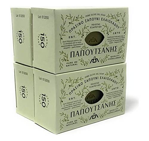 Jabón De Aceite De Oliva Puro Griego, 4x250g