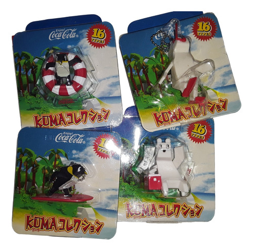 4 Juguetitos Japoneses Kuma Collection, De Famosa Gaseosa 