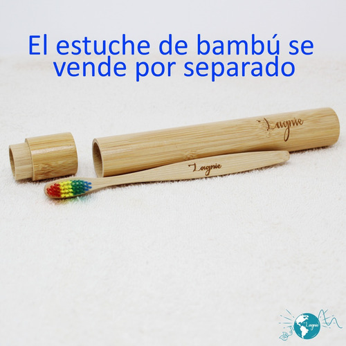 Lagnie 1 Cepillo De Dientes Ecológico De Bambú Con Caja Adulto, Colores Disponibles Al Elegir Variante, Cerda Media Full