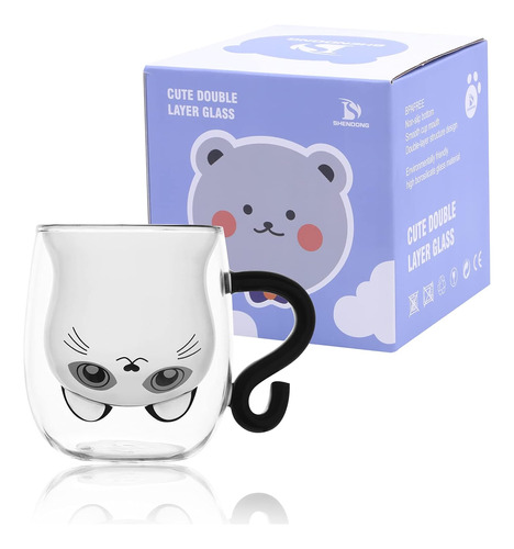 Shendong Cute Cat Mugs With Handle Cute Cups Cat Tea Coff...