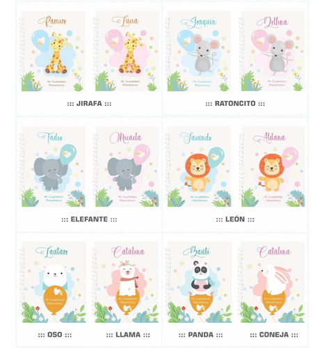 Cuaderno Pediátrico Tapa Dura Personalizada Con Nombre