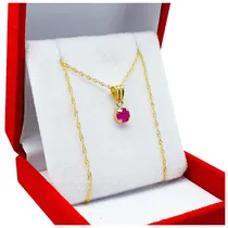 Comprar Conjunto Oro 18k Cadena Singapur + Dije Susano Piedra Joyas
