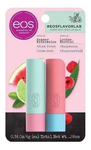 Kit Lip Balm Eos Sandía Frosé Y Lychee Martini