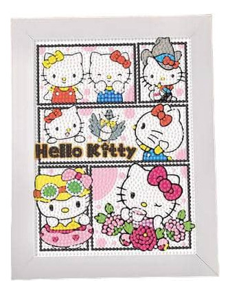 Pintura Diamantes Sanrio My Melody, Hello Kitty Y Kuromi 