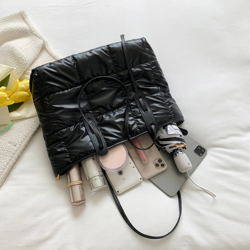 Bolsos De Mano Acolchados De Algodón For Mujer, Otoño-invie