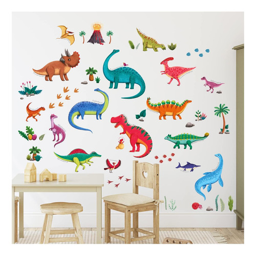 Decrowall Dslarge Dinosaur Decalas De Pared Pegatinas Para N