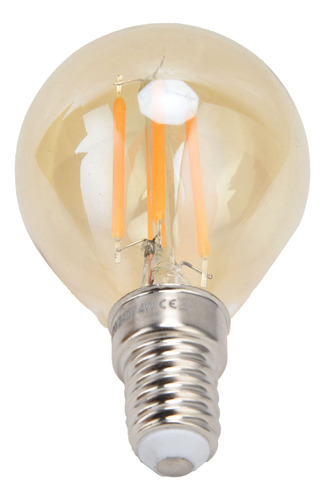 Bombilla Led De Filamento G45 E14, Color Dorado Vintage, Reg