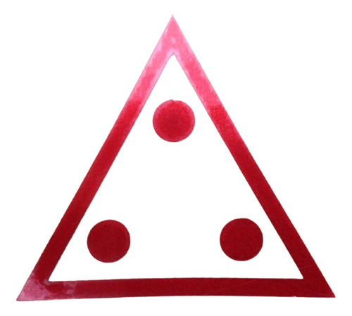 Adesivo Refletivo Triangulo Discreto Maçonaria Vermelho T3sm