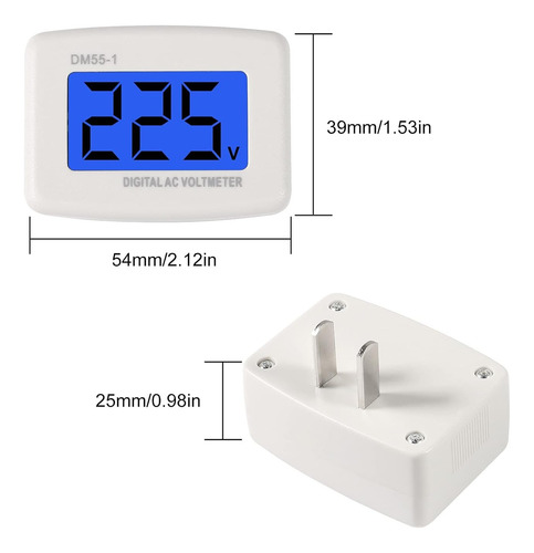Voltimetro Medidor Monitor Voltage Enchufe Digital Ac Casa