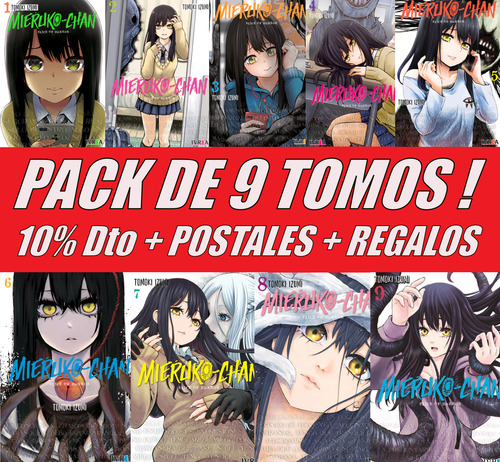 Pack Mieruko Chan Tomos 1 Al 9 + Manga Bags + Regalos !