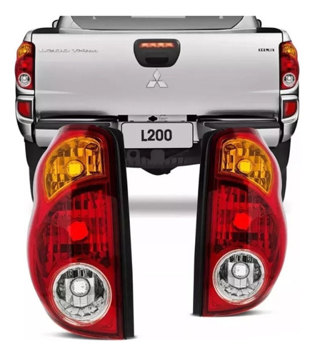 Pack 2 Foco Farol Mitsubishi L200 2008-2015 Envio Gratis