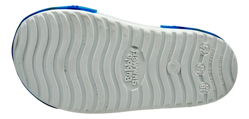 Tenis Bubble Gummers Niño Mod. Tren Azul Con Luces Y Velcro