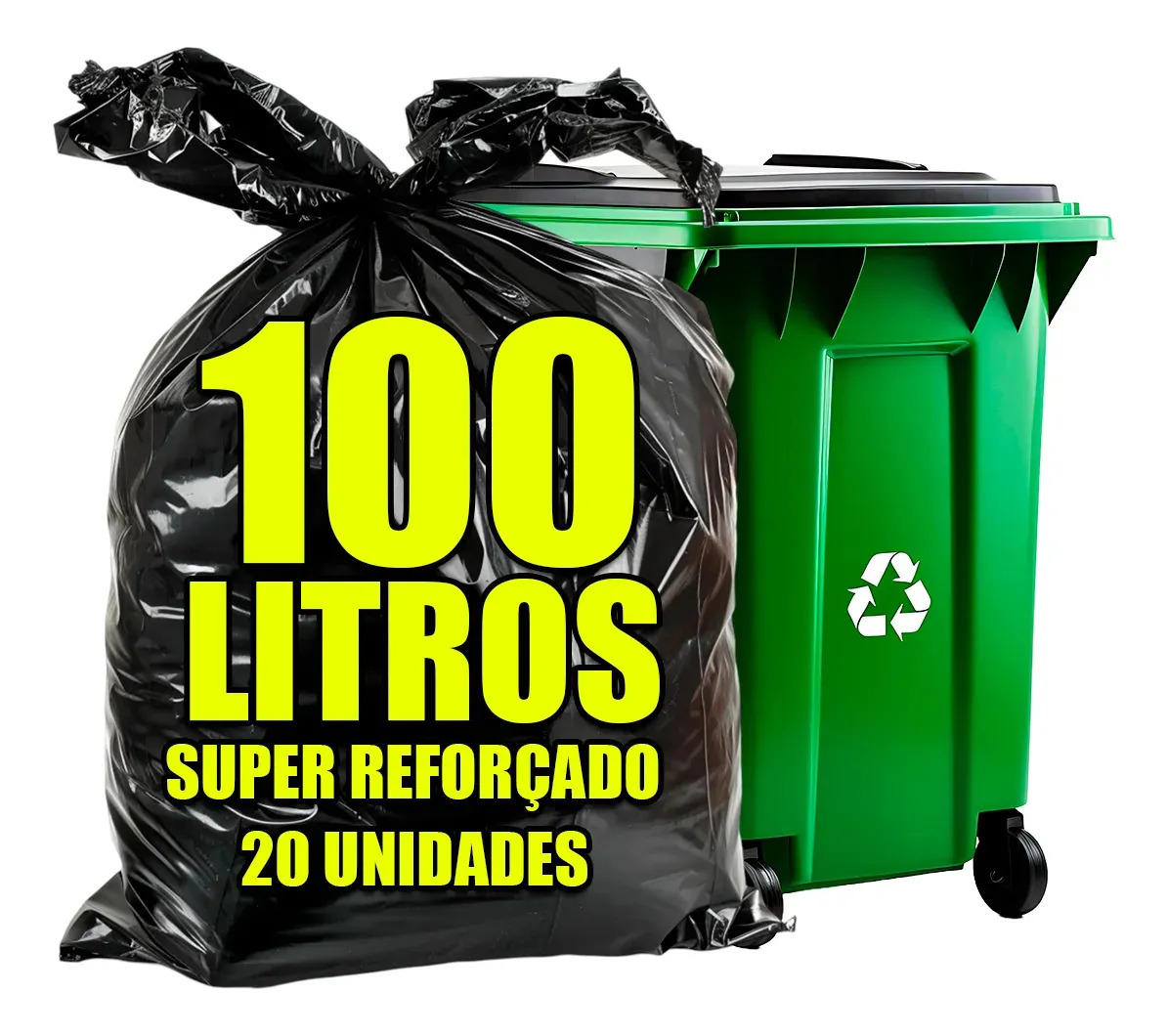 Saco de lixo 100 litros extra forte reforçado 20 Unidades Lixex