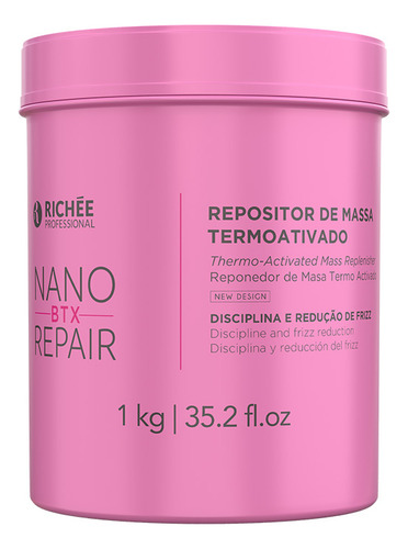 B-Tox Richée Professional Nano BTX hidratação/nutrição/reparação/alisamento/fortalecedor de 2L 2kg