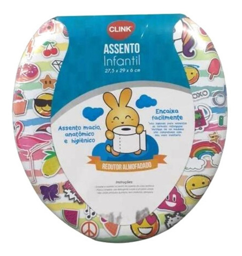 Assento Redutor Sanitário Infantil Almofadado