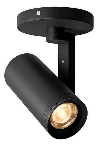 Foco Techo Led Negro Zoom 12 W Regulable Angulo Haz 10-55°