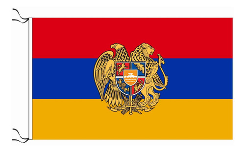 10 Banderas De Armenia Con Escudo De Armas 90 X 150 Cm