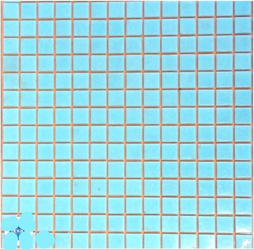 Imagen 6 de 8 de Venecitas Biseladas Celeste Claro 2x2. Aptas Pileta O Baño.