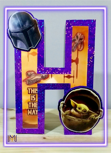 Letras 3d Grandes Con Leds Internos Modelo The Mandalorian
