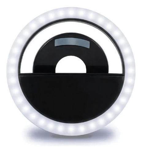 Luz Selfie Clipe Anel Foto Perfeita Mini Ring Light Cor Preto/rosa/branco