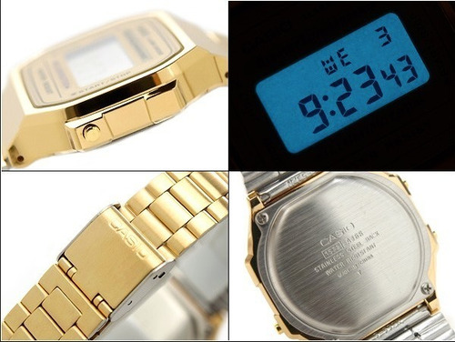 Relogio Casio Unisex A168 Retrô-vintage Dourado A168ewg-9wdf