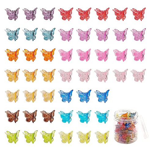 100 Paquetes Surtidos Color Mariposa Clips De Pelo, Xs8tz