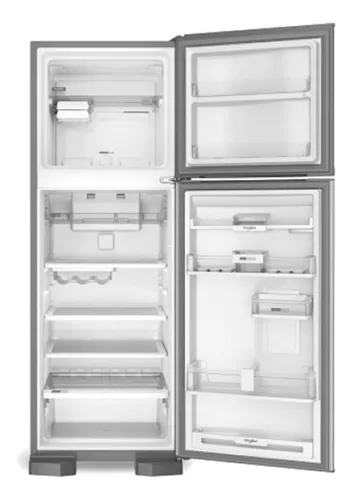 Heladera no frost Whirlpool Top Mount WRM45A inox con freezer 375L