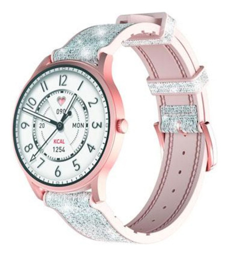 Smartwatch Reloj Kieslect Lora Bluetooth Rosa Malla Brillant