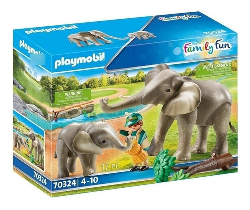 Playmobil Recinto Exterior De Elefantes Family Fun Tm1 70324