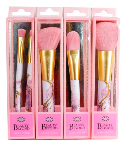 Set De 4 Brochas Beauty Beyond Para Maquillaje 