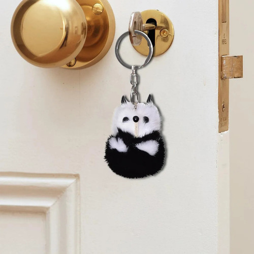 M Cartoon Plush Doll Keychain Panda Forma De Forma De