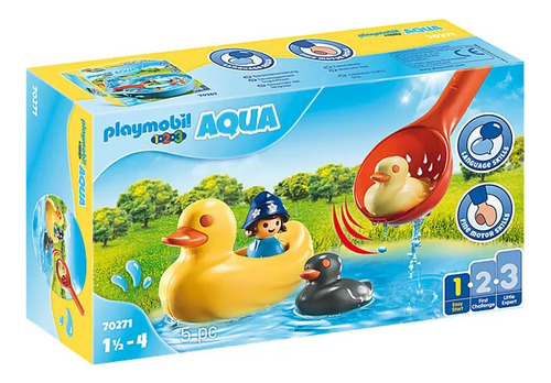 Playmobil 1 2 3 Aqua Família De Patos 70271