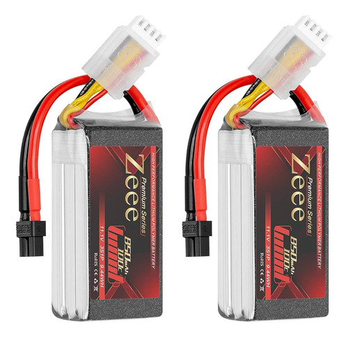 Zeee Premium Series 11.1v 3s Lipo Battery 100c 850mah Con En