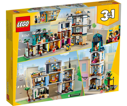 Lego Creator 3en1 Calle Principal 31141 - 1459 Pz Versión Del Personaje Chica En Silla De Ruedas