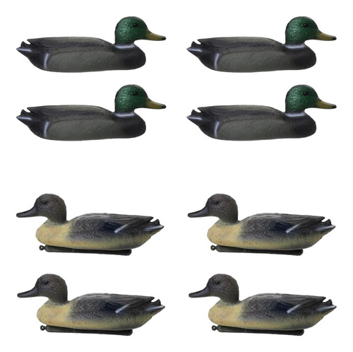 8x Pe Flotante 14 Shot Macho/drake Duck Decoy