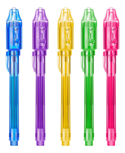 Bolígrafo De Tinta Invisible Niños,con Luz Uv 5 Pack