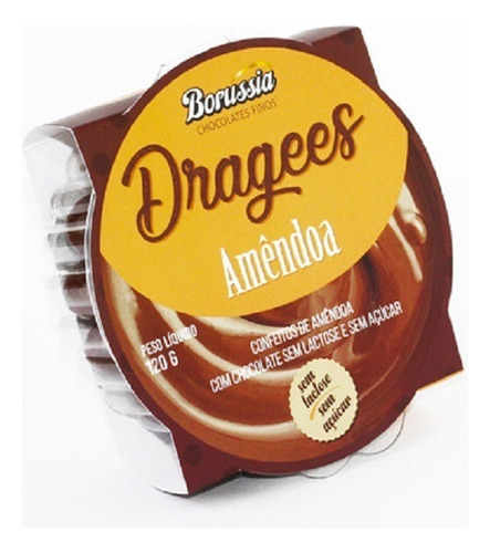 Drágeas Chocolate Com Amêndoa Zero Açúcar, Zero Lactose 120g