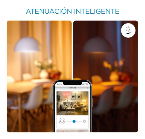 Imagen 6 de 6 de Pack 2 Amp Wiz Multicolores E27 Wi-fi Bt Matter Google Alexa