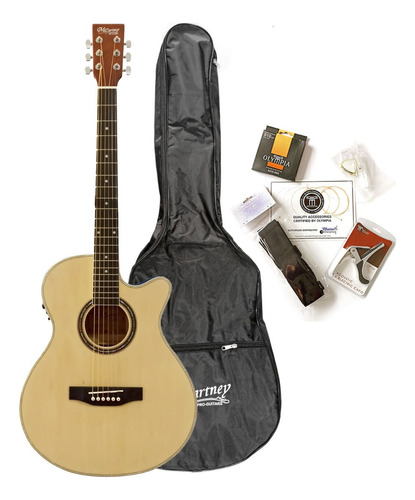 Guitarra Electroacústica Mccartney Qag40eqnt Natural Mate