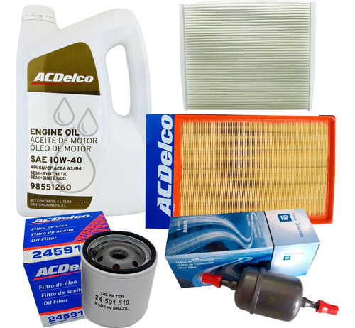 Combo Mantenimiento 4 Filtro 10w40 Chevrolet Meriva 1.8 2011