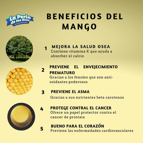 Imagen 7 de 10 de Pulpa De Mango Manila La Perla De Los Rios Cont. Neto 12pz