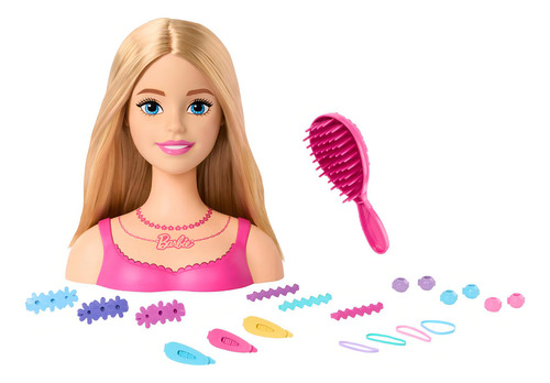 Barbie Styling Cabeza Muñeca Rubia Con Accesorios