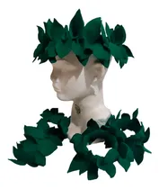 Comprar Disfraz Falda Hawaiana Lilo Tiara Muñequeras Y Tobilleras De Hojas