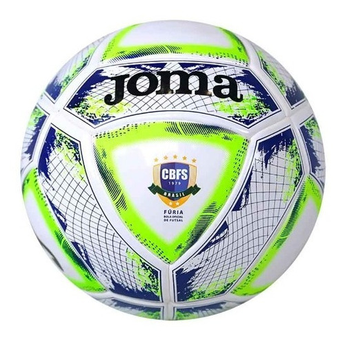 Bola De Futsal Joma Furia Cbfs T62 Adulto Branco Cor Branco-Verde