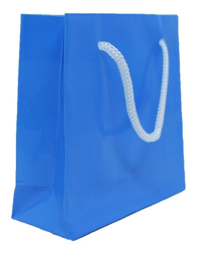 50 Sacolinhas Para Presente E Bijuterias Azul 10x10 Cm
