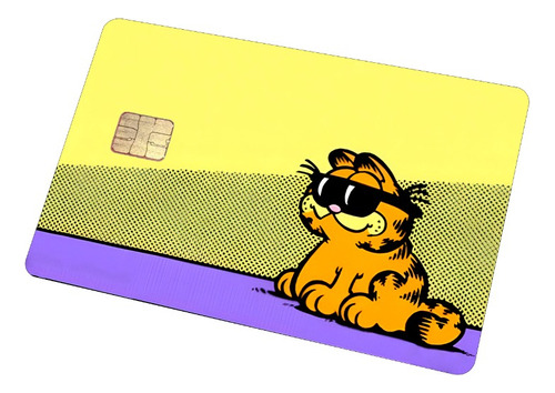 Sticker Para Tarjeta Nuevo Garfield Caricatura Gato Naranja