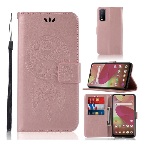 Owl Embossing Pattern Leather Case For Vivo Y11s