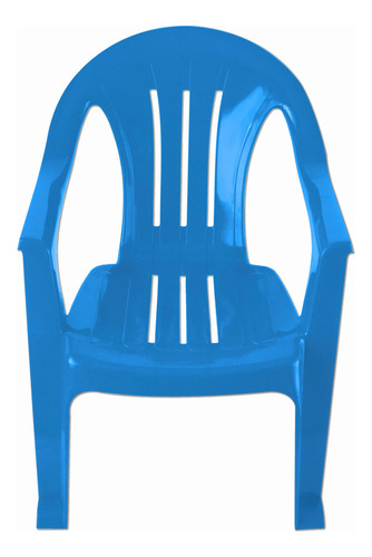 Silla Sillon Infantil Plastica Isabella Con Apoyabrazos Color Celeste