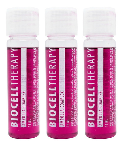 Biocell Therapy X 3 Ampollas Reparadora Cabello Dañado 13ml