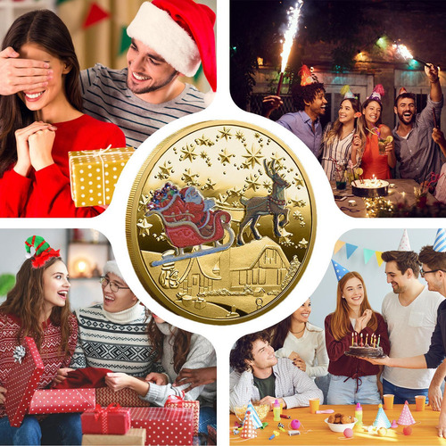 A Moneda De Navidad Moneda De Desafío De Navidad Moneda
